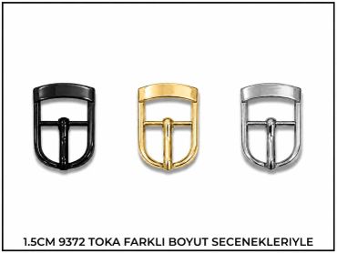 Farklı renklerde 1.5 cm toka çeşitleri.