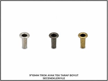 9x10mm Trok ayak tek taraf boyut seçenekleri