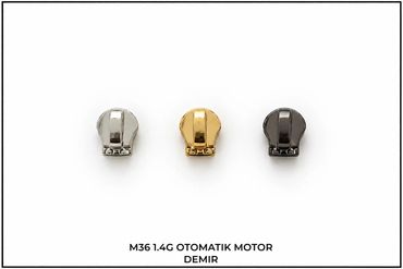 Üç farklı renkte otomatık motor demirleri sıralı şekilde.