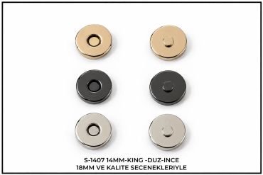 Farklı renklerde 14mm mıknatıslar.