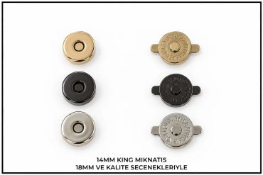 Farklı renklerde 14mm ve 18mm mıknatıslar.
