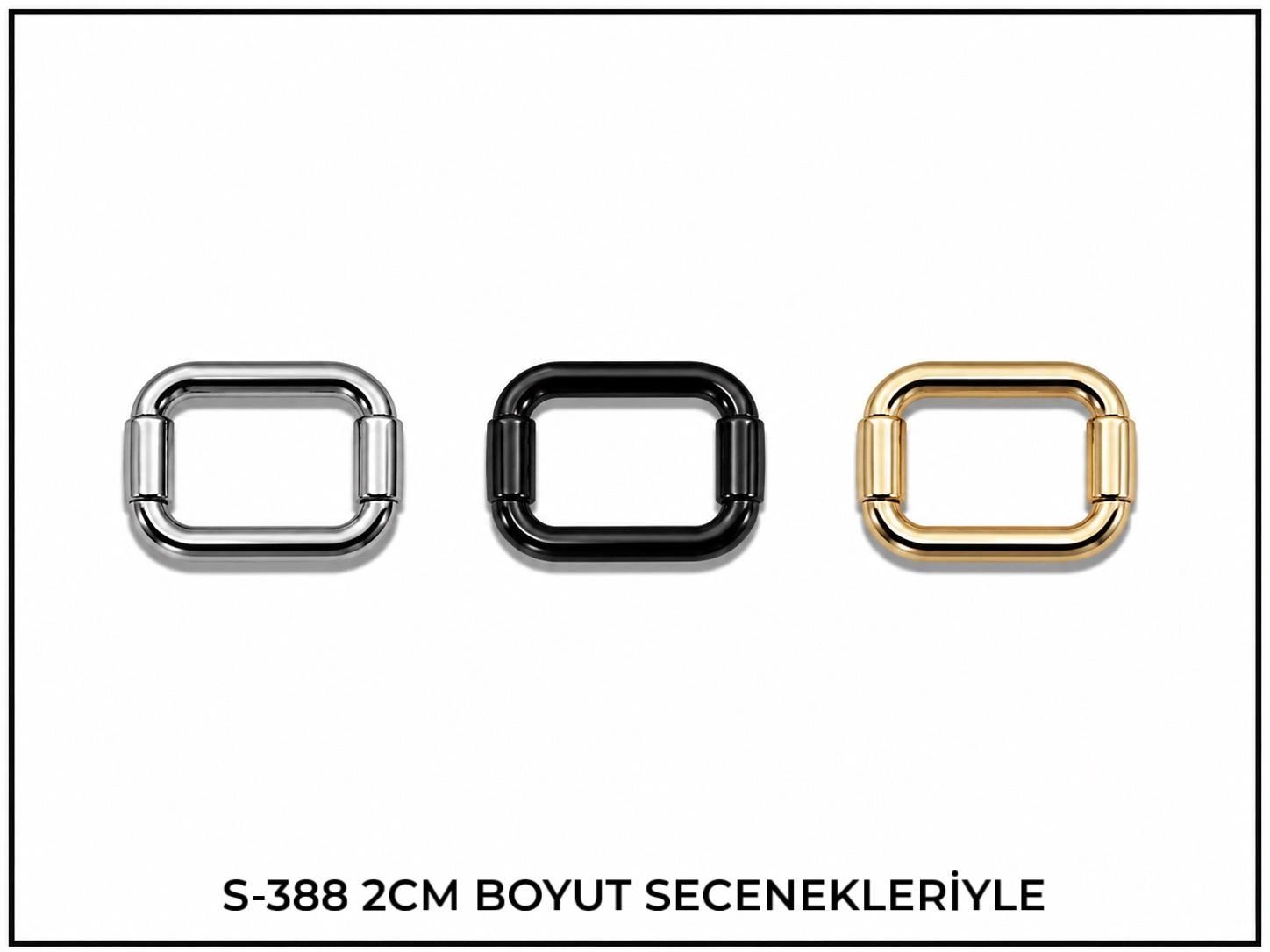 Farklı renklerde 2 cm boyutunda toka halkaları.