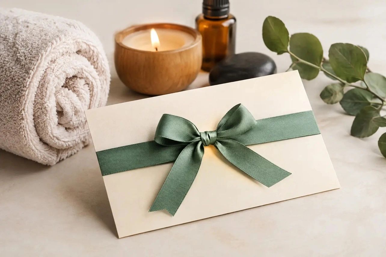 Massage gift certificate envelope at AA Foot Spa in Puyallup