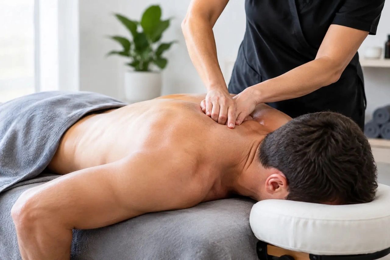 Deep tissue massage for shoulders and upper back at AA Foot Spa in Puyallup