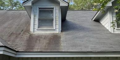 Soft wash roof cleaning 