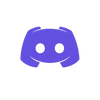 Discord logo with text "Discord" below it.