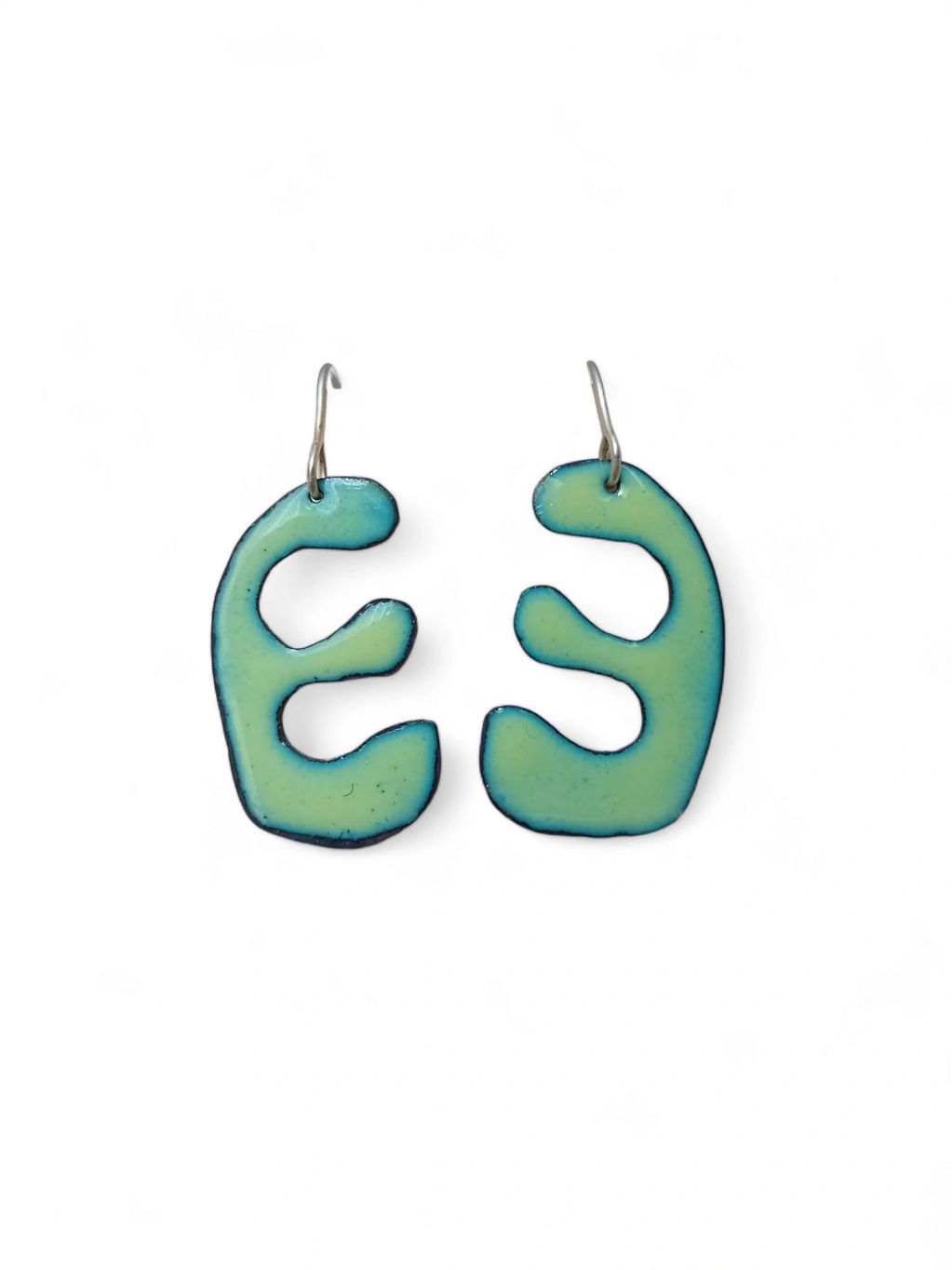 enamelled copper with Stirling silver ear wires