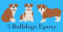 3 Bulldogs Epoxy: Resin Art