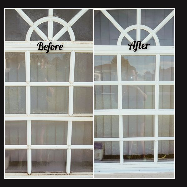 Windows cleaned before and afters