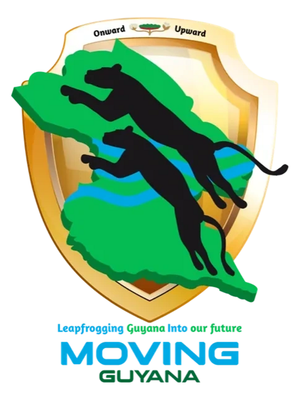 The powerful Jaguar in a leapfrog motion that's symbolic of Guyana's progression