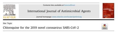 Chloroquine for the 2019 novel coronavirus SARS-CoV-2