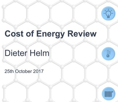 Cost of Energy Review- Professor Dieter Helm, Oxford University.
