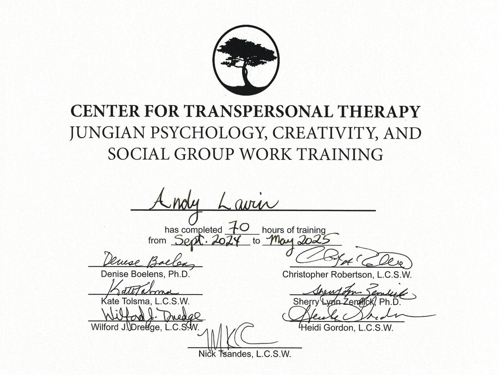 Jungian Psychology, Creativity, & Social Group Work Certificate - Center for Transpersonal Therapy.