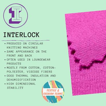 interlock knit fabric textile fashion terms dictionary glossary
