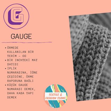 gauge triko örme moda tekstil terimleri sözlük sözlüğü 