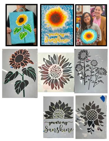 Sun Flower Stencils