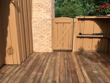 Patio deck and gate