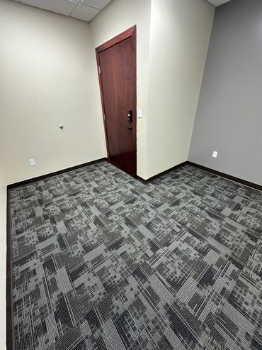 Carpet tile flooring in an office