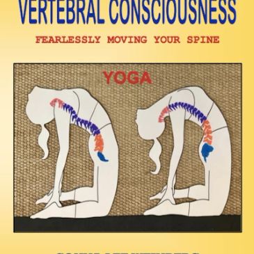 Book cover for Vertebral Consciousness focusing on spine movement through yoga.