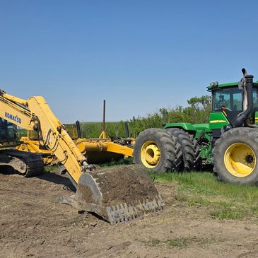 Equipment for road grading, excavation, demolition to service, mountain view county.