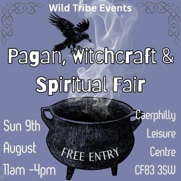 Flyer for a Pagan and Witchcraft Spiritual Fair with free entry.
