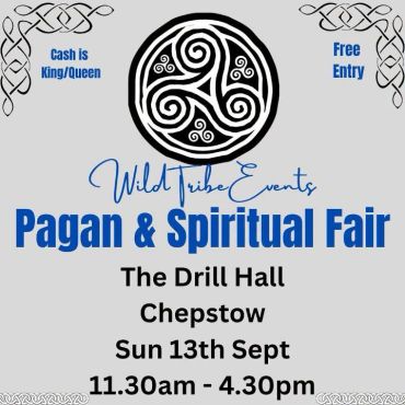 Flyer for a Pagan &amp; Spiritual Fair event in Chepstow.