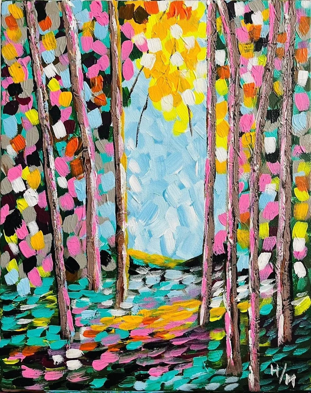 WHISPERS THROUGH THE PAINTED GROVE

Mediums - Acrylic
Materials - Canvas
Styles - Impressionism
Dime
