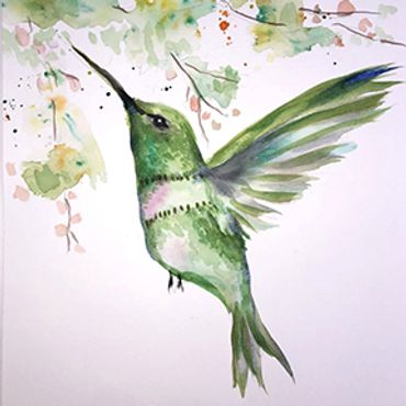 Watercolor Bird paintings by Hun-Ju Porter