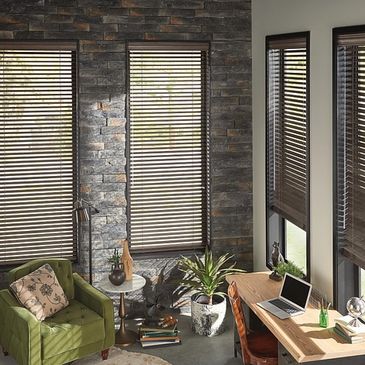Cordless Wood Blind, Faux Wood Blind, Living Room, Office