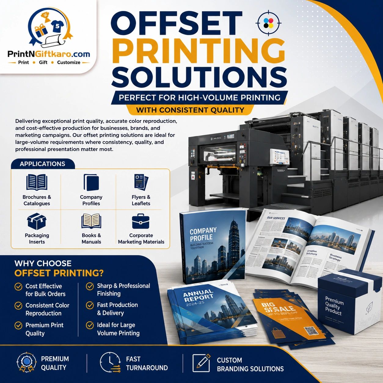 We provide all kinds of Offset printing services