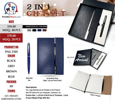 2 in 1 Premium Gift Set Crafted for executives, employees, clients, and promotional gifting.