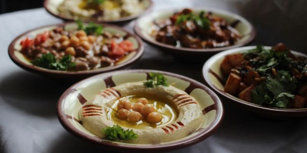 Plates of appetizers