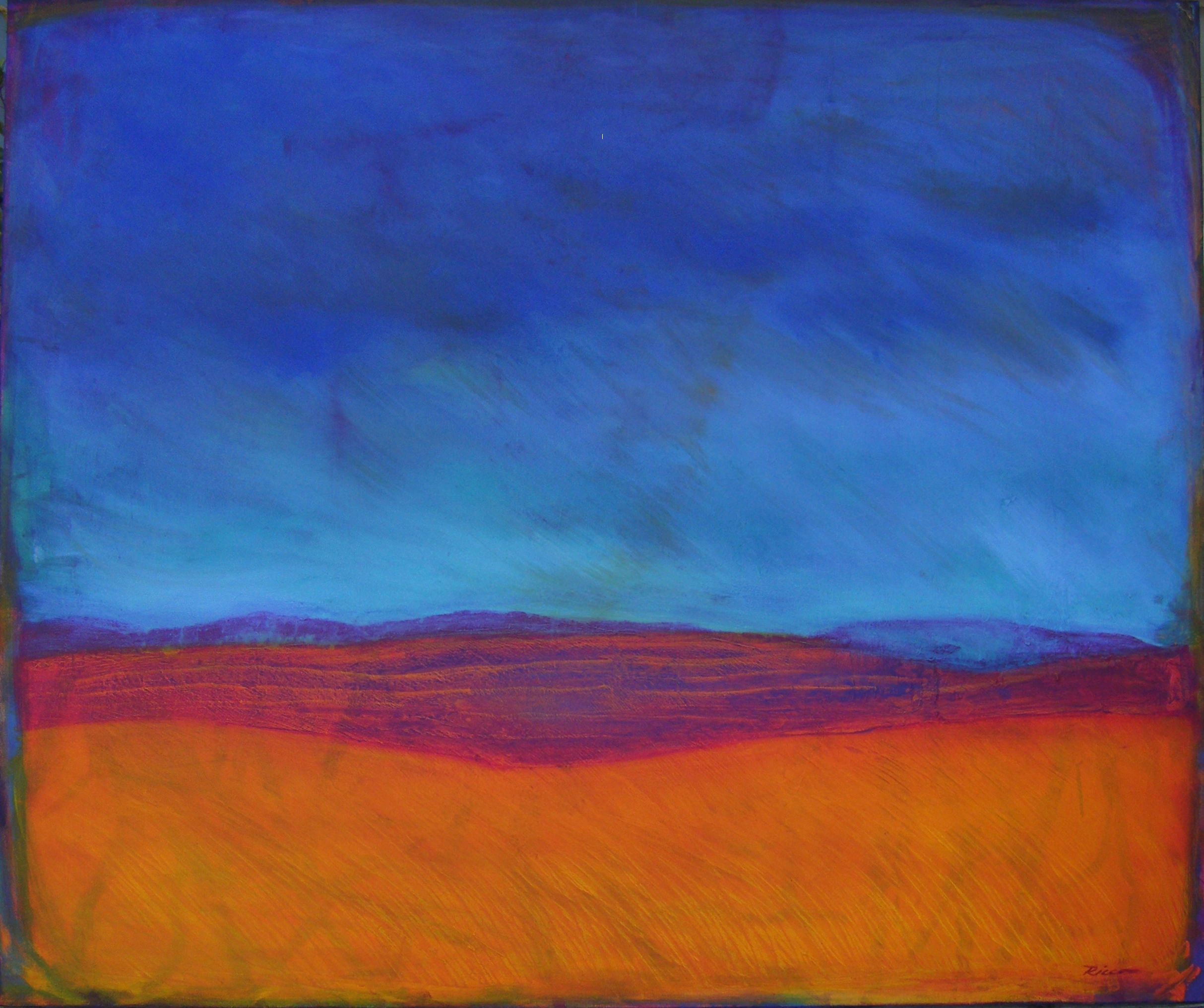 abstract landscape painting acrylic, stormy sunset abstract landscape, desert mountain abstract art 