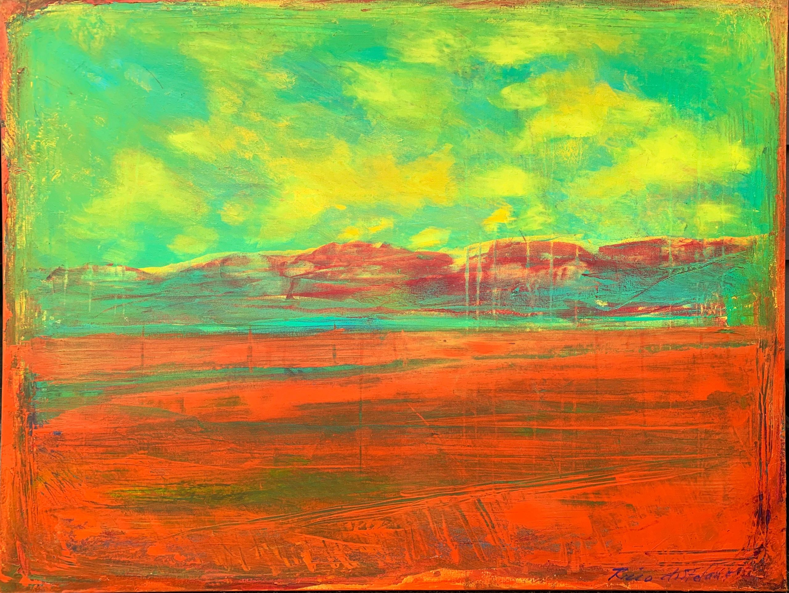 Original acrylic on canvas painting by Ricco DiStefano. With thick gallery-wrapped edges.