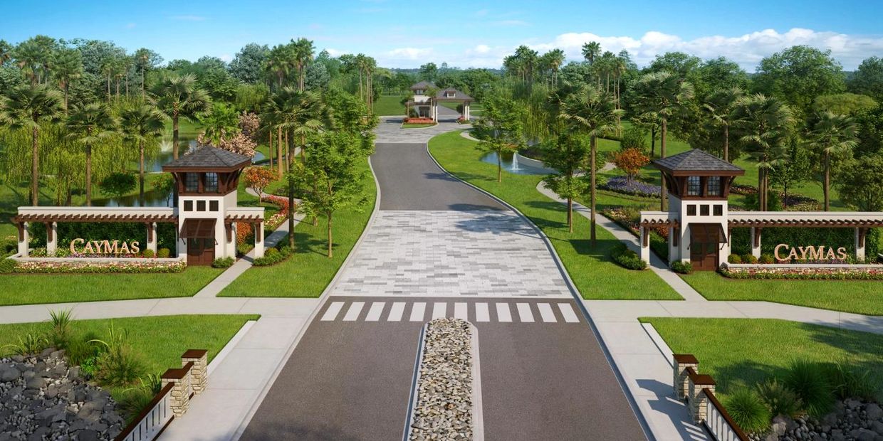 Caymas community entrance in Naples, FL