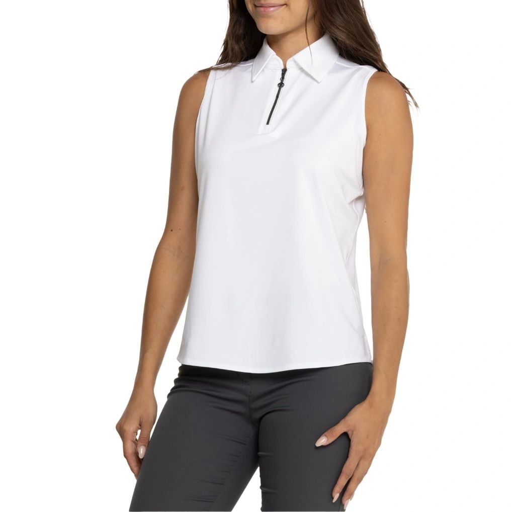 Belyn Key BK Shirt  UPF 50  Zip Neck Sleeveless Perfect for the tennis or golf Moisture wicking