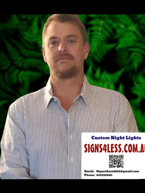 Garry the Owner of Signs4less personalized Night lights + More