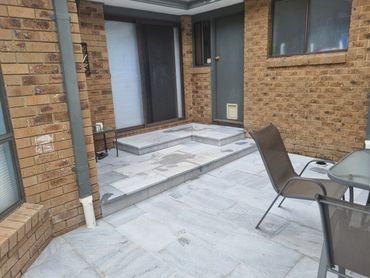 Argento paving and steps