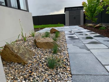 Feature rocks next to Pantera paved path