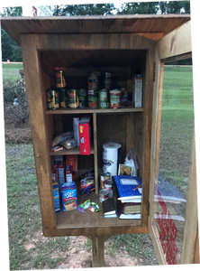 Take what you need, Leave what you can! Little Free Pantry! 