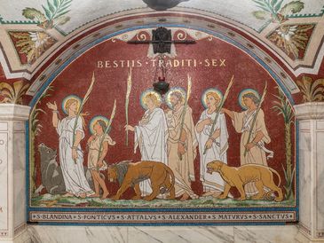 Sainte Blandine Mosaic L'Antiquaille Museum Crypt