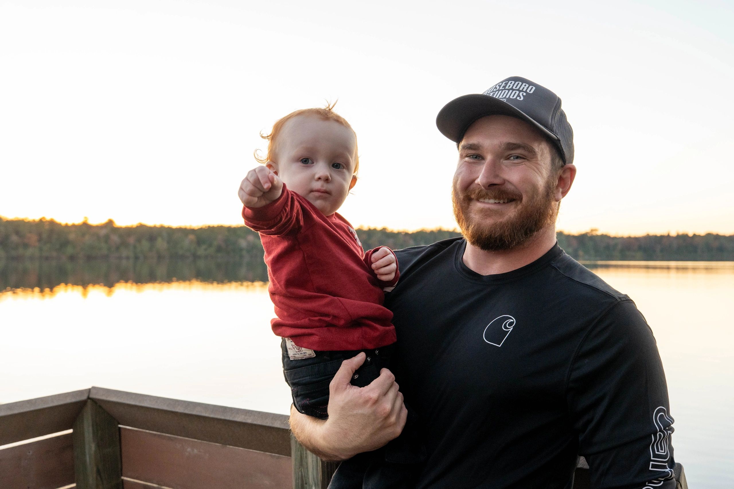 Zachary Jordan with his son.