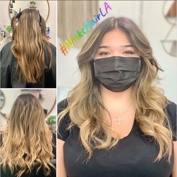 highlights, balayage, blonde