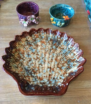Handmolded Shell serving Tray