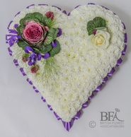 Funeral flower heart