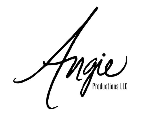 Logo for Angie Productions LLC with stylish script.