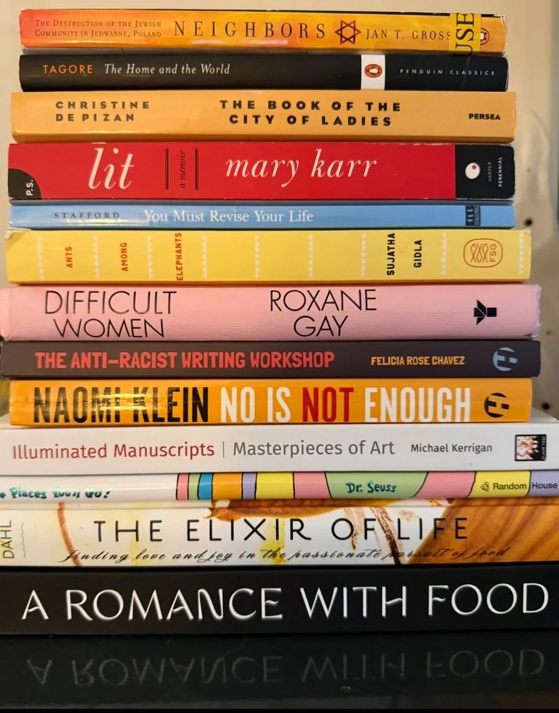 A stack of books.