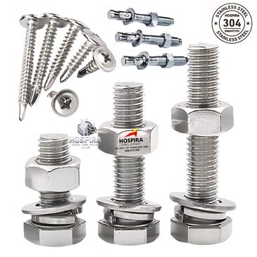 Various stainless steel screws and bolts.