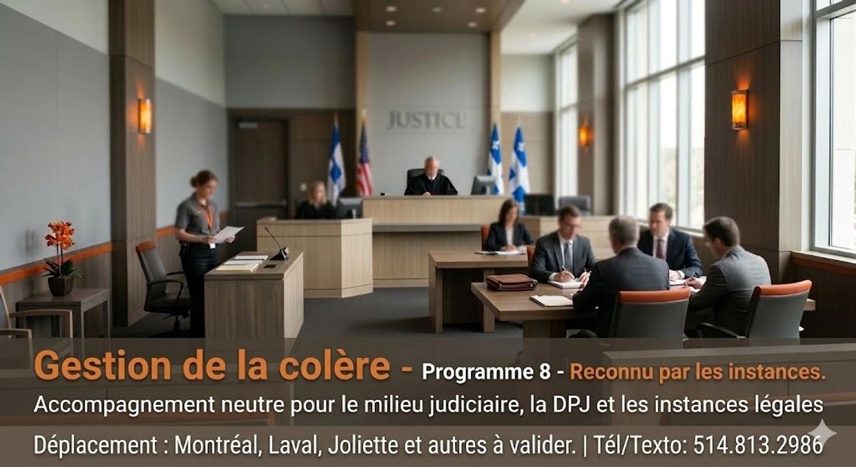 Deplacement tribunal, Montreal, Laval, Joliette et autres . France Chausse rapport - notes sommaires
