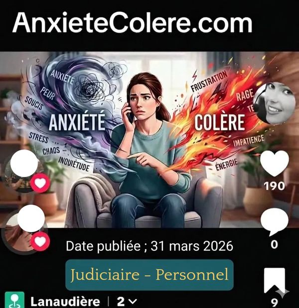 Gestion de la colère -  Programme 8 Repentigny Lanaudière  France Chausse Reçu oui Anxiété - Stlress